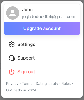 GoChatty customer support